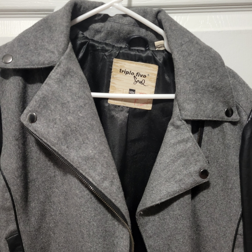 Grey moto jacket - Picture 2 of 3
